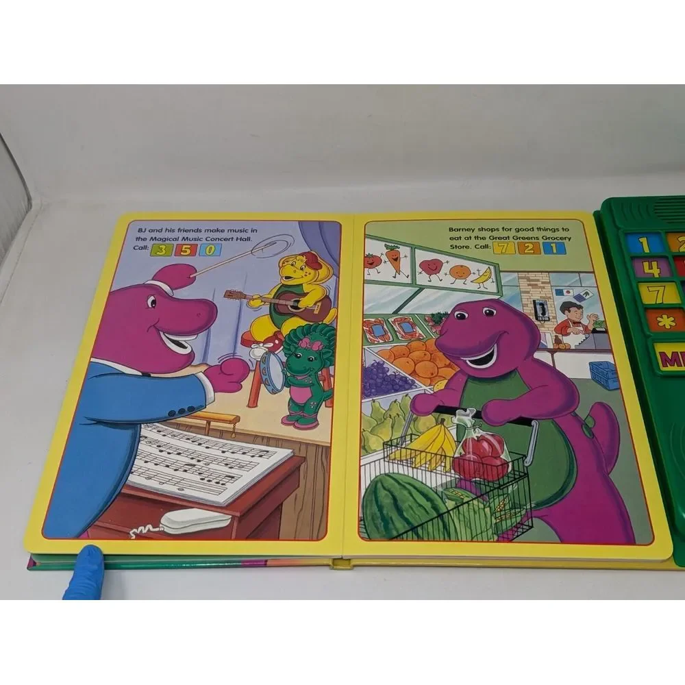 Vintage Barney's First Telephone Book‎ 2000 Untested Broken As-is